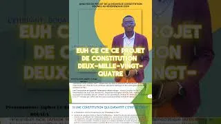 Miniature : L'ANALYSE DU PROJET DE CONSTITUTION..