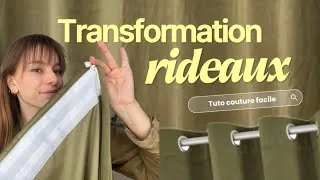 Miniature : TRANSFORMER DES RIDEAUX À ŒILLETS EN RIDEAUX À RUFLETTES POUR IKEA VIDGA - Tuto couture facile 