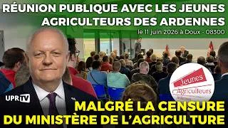 Miniature : Réunion publique avec les Jeunes Agriculteurs malgré la censure du ministère de l'agriculture