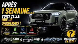Miniature : JAECOO 7, JAECOO5, BYD Seal U après une semaine celle que je garderais
