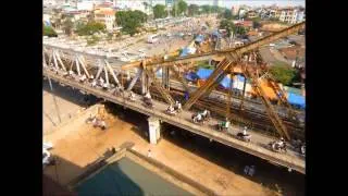 Miniature : HANOI - LONG BIEN Bridge & Market - 24h Timelapse - 05h-05h - 23/24 May 2009 - Cầu Long Biên 龍邊橋