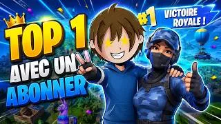 Miniature : Mon ABONNÉ M’A PORTÉ JUSQU’AU TOP 1 😳🏆 (Fortnite)