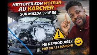 Miniature : Nettoyer Le Moteur de Sa Voiture Au Karsher - Mazda 323F IV BG (sortie de grange)