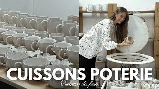 Miniature : CUISSONS POTERIE: chargement, déchargement de four de céramique + émaillage & résultat final ☕️🤍