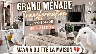 Miniature : GRAND MÉNAGE 🧹 | TRANSFORMATION DE MON SALON ✨ | MAYA A QUITTÉ LA MAISON 💔