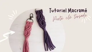 Miniature : Tutoriel débutant macramé - Porte-clé double torsade
