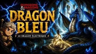 Miniature : Le Dragon Bleu 🐲🔵de Donjons & Dragons : Le Maître des Tempêtes ⛈️