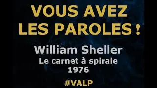 Miniature : William Sheller -  Le carnet à spirale  - Paroles lyrics -  VALP!