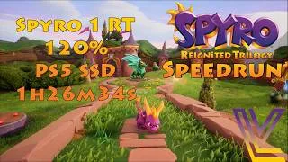 Miniature : Speedrun Spyro 1 Reignited Trilogy 120% PS5. 1h26m34s