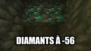 Miniature : Je Suis Descendu à -56 pour Trouver des Diamants #Minecraft