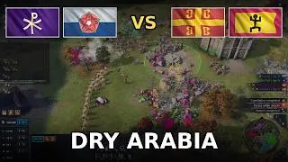 Miniature : VanDerDorf & Jeando vs Chuckfrancis & LeZouave — Partie 2 : Dry Arabia | Tournoi 2v2