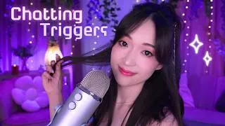 Miniature : ASMR | Chatting Triggers 💜 Papotage du soir ! Je te raconte mon mois de juin ☀️🦄