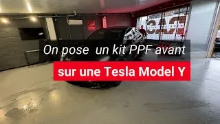 Miniature : 🚗 POSE FILM DE PROTECTION CARROSSERIE (PPF) sur Tesla Model Y 2023 | KIT SUR MESURE (Ft. @kheeps09)