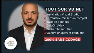 Miniature : Tout sur VB.NET — créez votre app de A à Z : 200% sans codage/ 132 VbaWriter.ch/vip