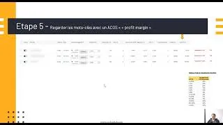 Miniature : Amazon PPC : Analyse étape 5 (Scaling et budget) — Vidéo 172/173