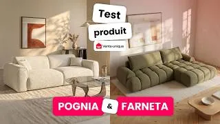 Miniature : On a testé 2 canapés convertibles Vente-unique : POGNIA & FARNETA