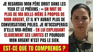 Miniature : Ma belle mère exigeait mon salaire militaire, alors j'ai posé une enveloppe sur la table