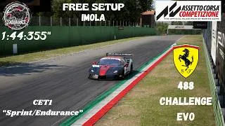 Miniature : (ACC) Champagne Endurance Team [Setups] : Ferrari 488 Challenge Evo [Imola] - "Sprint/Endurance"