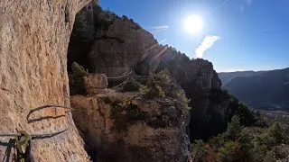 Miniature : La Via Ferrata de Liaucous dans l'Aveyron un dimanche d'automne avec les bruits ambiants #viaferrata