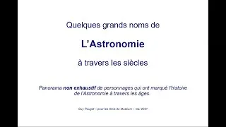 Miniature : Les grands noms de l'astronomie, de l'antiquité à nos jours