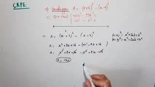 Miniature : 👉 CRPE Maths : factoriser une expression puis calculer  rapidement