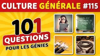 Miniature : 🎯 QUIZ DE CULTURE GÉNÉRALE #115 : 101 questions - 4 possibilités - 1 bonne réponse #videoquiz