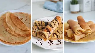 Miniature : 3 RECETTES DE CREPES SANS GLUTEN | sans oeufs, sans farine des recettes inratable!