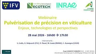 Miniature : Webinaire IFV : Pulvérisation de précision, technologies, enjeux et perspectives