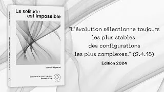Miniature : La solitude est impossible ! Édition 2024 de l'Essai sur la raison de tout