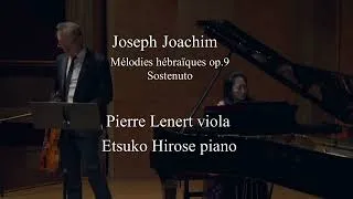 Miniature : Joseph Joachim Mélodies Hébraïques op 9 - Sostenuto - Pierre Lenert - Etsuko Hirose