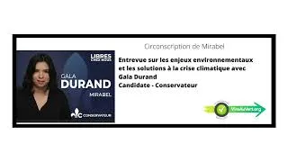 Miniature : Mirabel - Entrevue avec Gala Durand du Parti conservateur du Québec