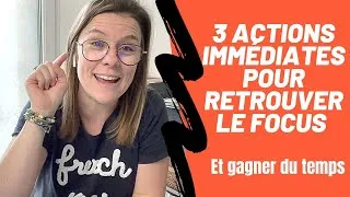 Miniature : 🚀 PERTE DE TEMPS : 3 ACTIONS immédiates pour retrouver le focus dès demain | Productivité - Focus -