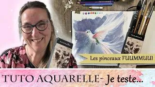 Miniature : Je teste les pinceaux Fuumuui… en peignant un colibri - Virginie Lucas Vinnylu Création