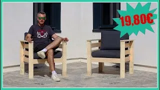 Miniature : FABRICATION D'UN FAUTEUIL DE JARDIN EN PLANCHES DE COFFRAGE