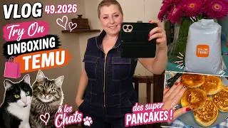 Miniature : VLOG #49.2026 | Try On & Unboxing TEMU 🛍️ • Les Chats 😻 • Pancakes Géants 🥞