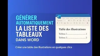 Miniature : Astuce vitale 3: Comment créer une liste de tableaux automatique dans Word facilement ! #viral 