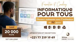 Miniature : Maîtrisez l’Informatique en 90 Jours – Formation + Coaching à seulement 20 000 FCFA
