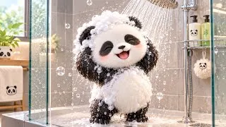 Miniature : 🐼🛁 Cutest Panda Shower Ever! 🫧❤️