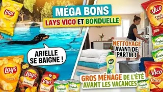 Miniature : GROS MÉNAGE avant les vacances & Arielle à la piscine ! + Retour de courses BONPLAN