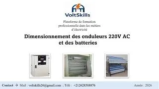 Miniature : Formation 1 / Partie 9 : Dimensionnement des onduleurs 220V AC  et leurs batteries DC