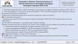 Miniature : Dimensionnement et calculs  des lignes électriques aériennes moyen tension et basse tension HTA & BT