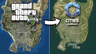 Miniature : j'ai REFAIT la map de GTA V dans CITIES SKYLINES 2 (un enfer)