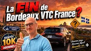 Miniature : Bientôt 10K abonnés : la chaîne prend un nouveau virage - VTC Bordeaux France va devenir ...
