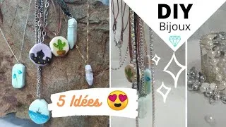 Miniature : DIY: 5 IDÉES BIJOUX ORIGINAUX 😍À RÉALISER SOIS MÊME [TUTO] #pendentif