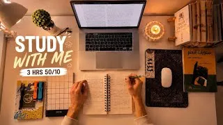 Miniature : 3-Hour Study With Me | Quran recitation | pomodoro 50/10 | Real Time