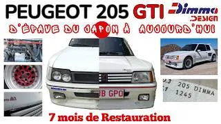 Miniature : Peugeot 205 Dimma Design : 7 mois pour restaurer une épave venue du Japon Timelaps de 15 minutes