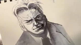 Miniature : Watercolor portrait - comic book  Master study