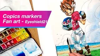 Miniature : Copic illustration - Eyeshield 21 - Manga Fan art