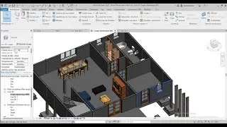 Miniature : Dessin de Bâtiment avec Revit 19 Aménagement RDC