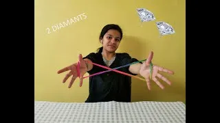 Miniature : Deux Diamants - Strings ou figure en ficelle ( Tuto français )
